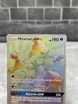 2017 Pokemon Mewtwo GX 76/73 Secret Hyper Rare Shining Legends - Near Mint - Image 3