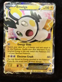 Emolga EX ULTRA RARE 46/146 Pokemon XY Base Set TCG Holo 2014 NM-LP RARE! 🔥 - Image 1