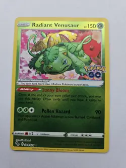 Radiant Venusaur 004/078 Pokemon GO Holo (NM) - Image 1