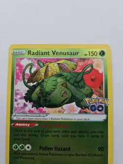Radiant Venusaur 004/078 Pokemon GO Holo (NM) - Image 2
