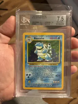 Blastoise Pokemon Base Set holo 2/102 BGS 7.5 - Image 1