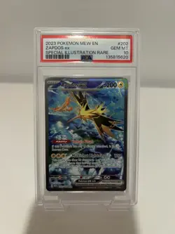 PSA 10 Zapdos EX 2023 Pokemon 151 Special Illustration Rare 202/165 - Image 1