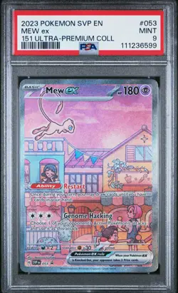 2023 POKEMON SVP EN-SV BLACK STAR PROMO 151 ULTRA-PREM COLL #053 MEW EX PSA 9 - Image 1