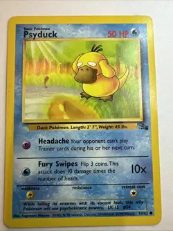 Psyduck Common Unlimited Fossil 53/62 NM Pokemon TCG - Image 1