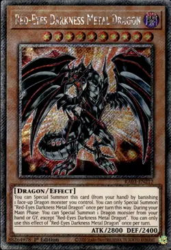 Red-Eyes Darkness Metal Dragon - Platinum Secret Rare 1st RA03-EN212 NM YuGiOh - Image 1
