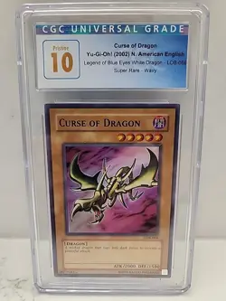 2002 Curse of Dragon YU-GI-OH LOB-066 HOLO CGC GOLD 10 - Image 1