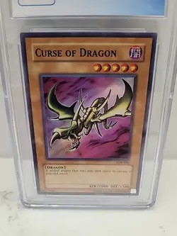 2002 Curse of Dragon YU-GI-OH LOB-066 HOLO CGC GOLD 10 - Image 3