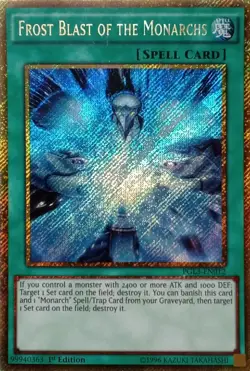 PGL3-EN012 FROST BLAST OF THE MONARCHS GOLD SECRET RARE 1ST EDITION YuGiOh CARD - Image 1