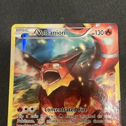 Pokemon XY Blackstar Promo Card Volcanion XY185 (Holo) Full Art NM - Image 2