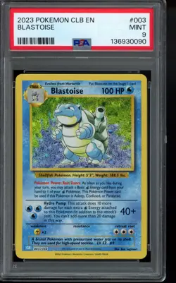 PSA 9 - 2023 Blastoise 003/034 Trading Card Game Classic Holo Pokemon - Image 1