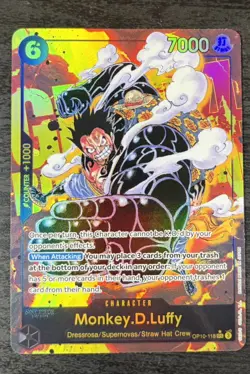 Monkey.D.Luffy OP10-118 SEC Alt Art - One Piece Card Game - Royal Blood x2 - Image 3