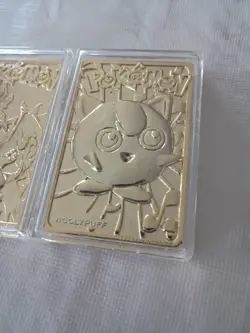 Set Of 2 23K Gold Plated Pokemon Card Vtg 1999 Burger King - Image 2