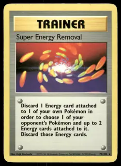 Pokemon Cards Super Energy Removal 79/102 UNLIMITED Base Set WOTC Rare LP - Image 1