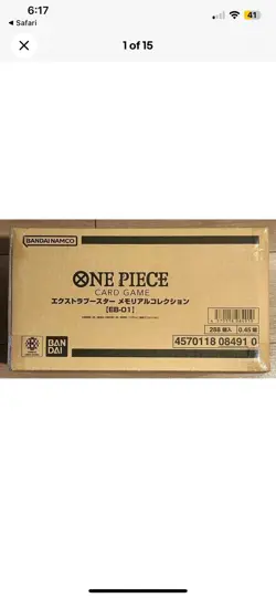 One Piece Card Extra Booster Memorial Collection SEALED CASE EB-01 12 BOX - Image 1