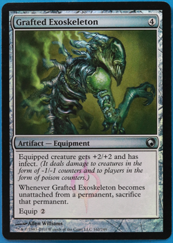 Grafted Exoskeleton FOIL Scars of Mirrodin NM Uncommon CARD (507153) ABUGames - Image 1