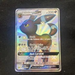 Pokemon TCG Umbreon GX Hidden Fates Holo Full Art Ultra Rare Card SV69/SV94 - Image 1