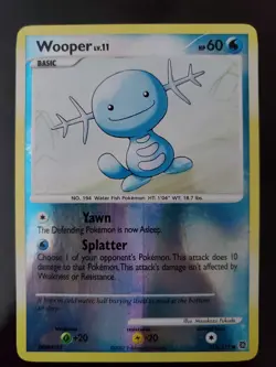Wooper 118/132 Reverse Holo Pokemon TCG Card Diamond Pearl Secret Wonders LP-NM - Image 1