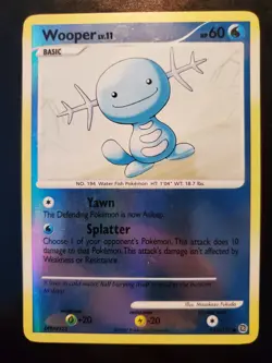 Wooper 118/132 Reverse Holo Pokemon TCG Card Diamond Pearl Secret Wonders LP-NM - Image 2