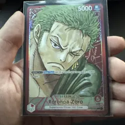 One Piece Card Game - OP01-001 - Roronoa Zoro - Alt Art Leader - English NM - Image 1