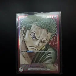 One Piece Card Game - OP01-001 - Roronoa Zoro - Alt Art Leader - English NM - Image 3