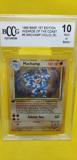 Machamp 1st Edition Base Set Pokemon Card Holo Mint 10 - Image 4