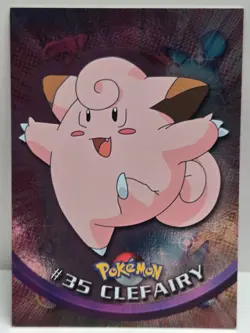 #35 Clefairy 1999 Topps Chrome Pokemon Card Series 1 Blue Logo - NM - US Seller - Image 1