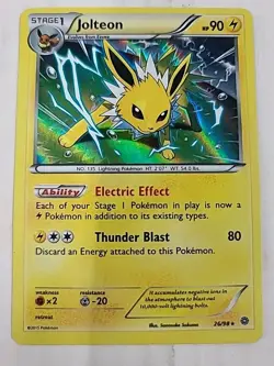 2015 Jolteon COSMOS HOLO PROMO XY Ancient Origins 26/98 Pokemon card TCG LP/MP - Image 1