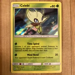 CELEBI HOLO RARE UNIFIED MINDS 4/236 SUN & MOON POKEMON CARD NM - Image 1
