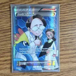 Fossil Researcher Full Art 110/111 XY Furious Fists Ultra Rare Holo Card - Image 1