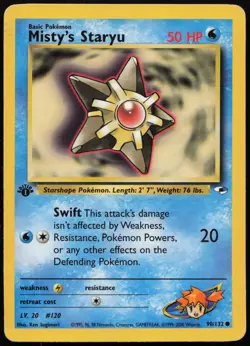 Misty's Staryu [1st Edition] #90 Gym Heroes Pokemon Card - Image 1