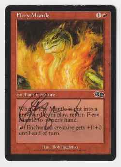 Signed Fiery Mantle Proof HP Urza's Saga Artist Bob Eggleton 1998 MTG Magic AP! - Image 1