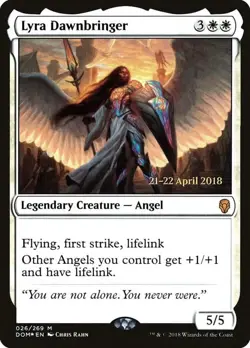 Lyra Dawnbringer [Dominaria Prerelease Promos] Foil Near Mint - Image 1