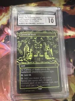 MTG Cavern Of Souls LCI Mythic Neon Yellow WPN Gateway Promo CGC Gem Mint 10 - Image 1