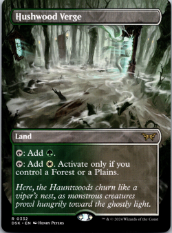 Hushwood Verge (Borderless) (332) - MTG - Duskmourn: House of Horror Regular - Image 1