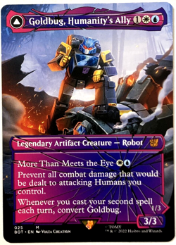 MTG Goldbug, Humanity's Ally *SHATTERED GLASS* Transformers 025 NM - Image 1