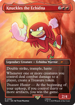 Magic The Gathering Sonic Secret Lair - Knuckles The Echidna - 2082 Non Foil - Image 1