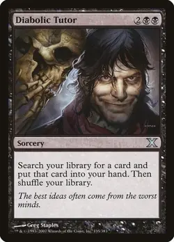 4x Diabolic Tutor - 10th Edition M11 2011 - NM - Italian - OOP MTG - Image 3
