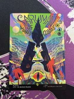 MTG Saruman of Many Colors (Borderless Poster) Lord of the Rings Regular NM - Image 1