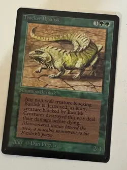Magic the Gathering MTG Beta Thicket Basilisk NM (Beta Bob) - Image 1