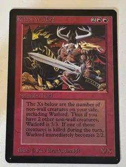 Magic the Gathering MTG Beta Keldon Warlord NM (Beta Bob) - Image 1