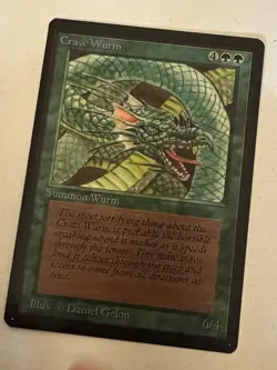 Magic the Gathering MTG Beta Craw Wurm NM (Beta Bob) - Image 1