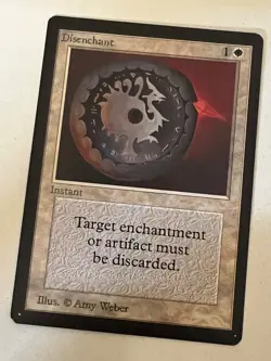Magic the Gathering MTG Beta Disenchant NM (Beta Bob) - Image 1