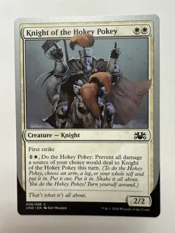 Knight of the Hokey Pokey Magic: Unsanctioned #008 MTG UND - Image 1