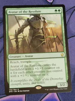 C4473 MAGIC MTG DRAGONS OF TARKIR AVATAR OF THE RESOLUTE #175 LP RARE - Image 1
