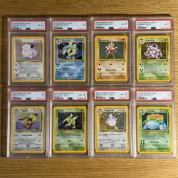 2000 Pokemon Game Base II Venusaur Gyarados Clefairy 6 7 8 11 14 17 19 18 PSA - Image 1