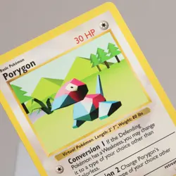 Pokemon TCG - Porygon 39/102 Base Set Shadowless WOTC 1999 - EXC Indent - Image 1