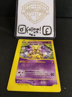 POKEMON EXPEDITION RARA NONHOLO ALAKAZAM 33/165 LP+ - Image 1