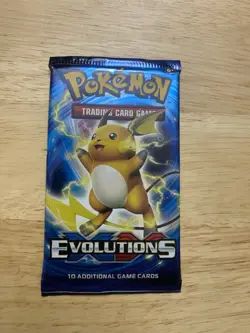 Pokemon Sealed XY Evolutions Pack Raichu Artwork - Image 1