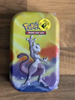 Pokemon TCG Kanto Power MewTwo Mini Tin - Two Booster Packs - New And Sealed - Image 1