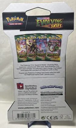 Pokemon Sword & Shield Evolving Skies Sleeved Booster Pack Sealed (Rayquaza Art) - Image 2